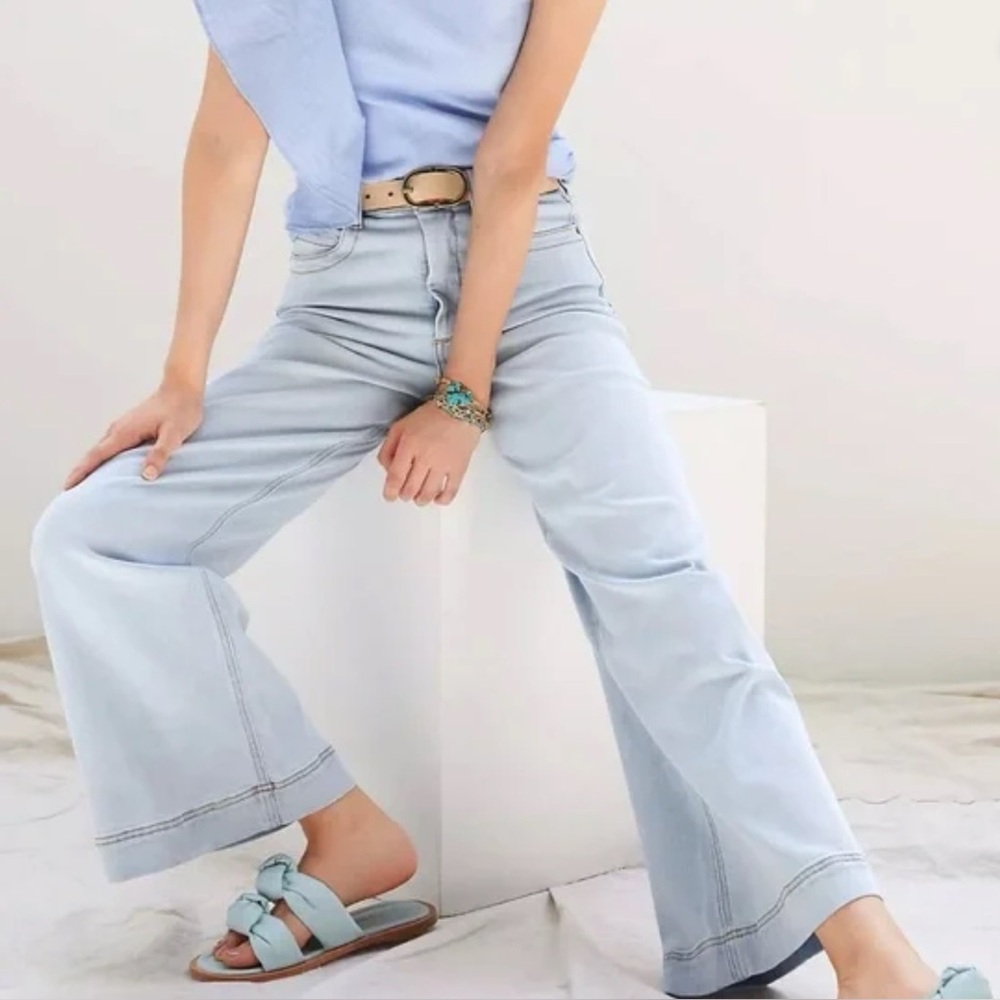 maeve by anthropologie high rise wide legged jeans // size 30